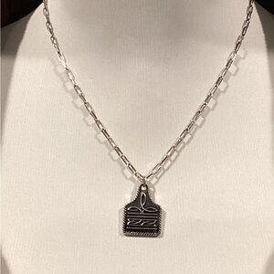 Brown Embroidered Leather Bag